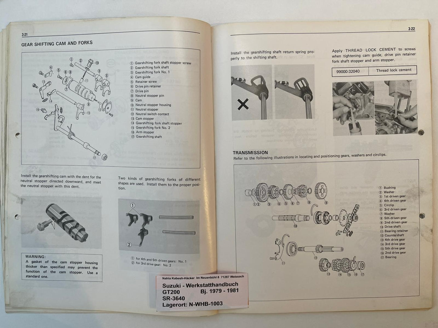 Werkstatthandbuch Suzuki GT200 GT 200 Bj. 1979 - 1981