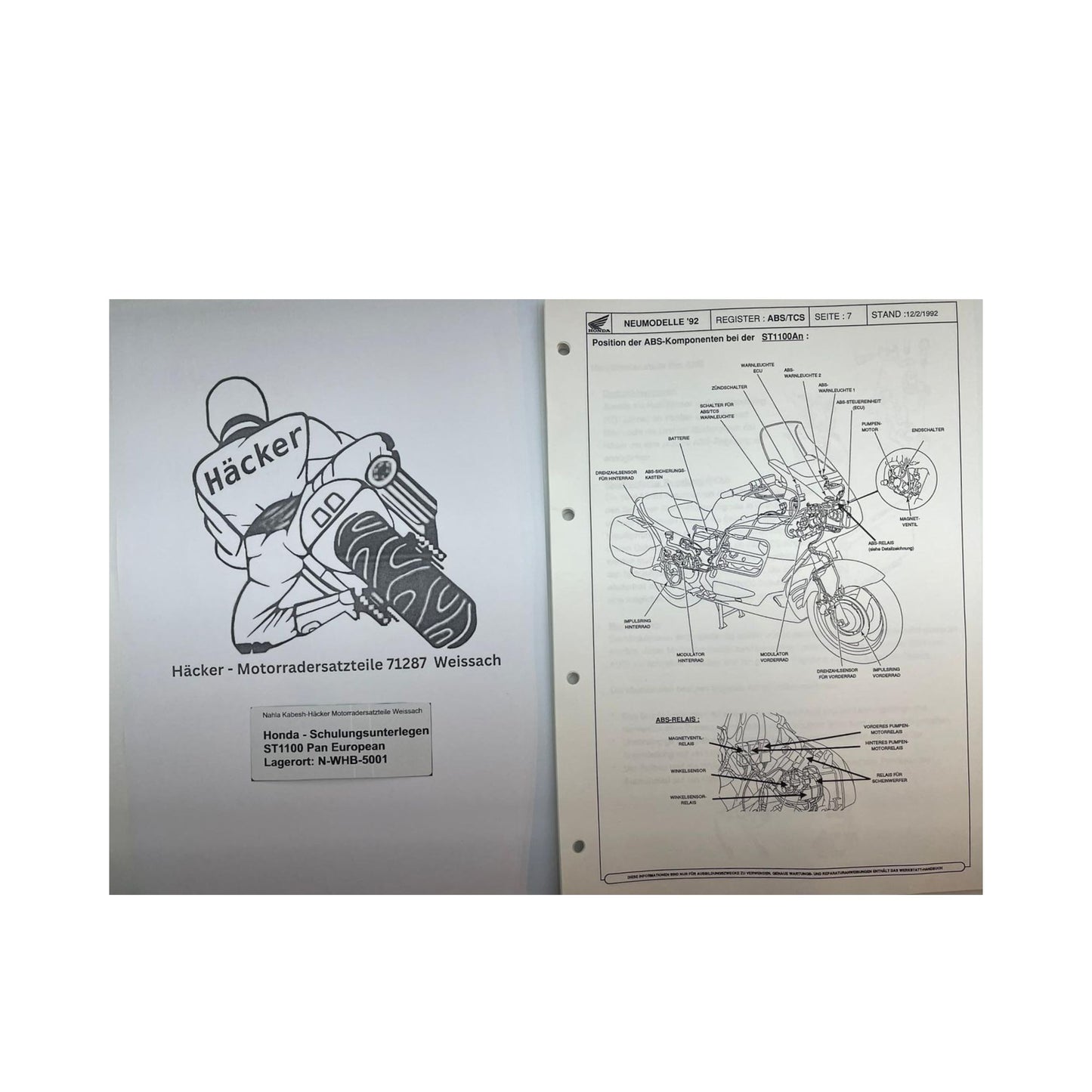 Honda Schulungs - Unterlagen CB750F2 CB 750 F2 Seven Fifty ab Baujahr 1993 für Sammler