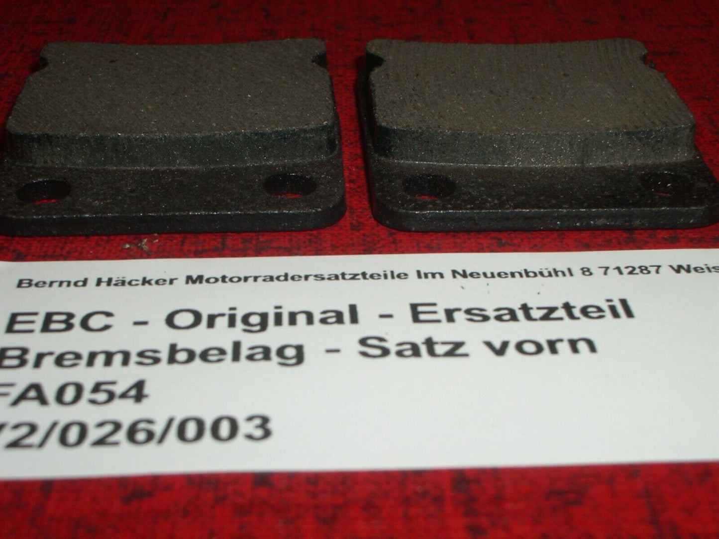 Bremsbelag _ Bremsbeläge _ Satz _ hinten _ Kawasaki _KLX 125 C _ EBC FA 054