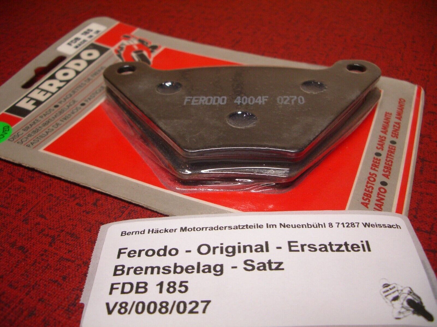 Bremsbeläge hinten Harley Davidson _ FXB-80 Sturgis _ 1340 ccm _ FDB 185