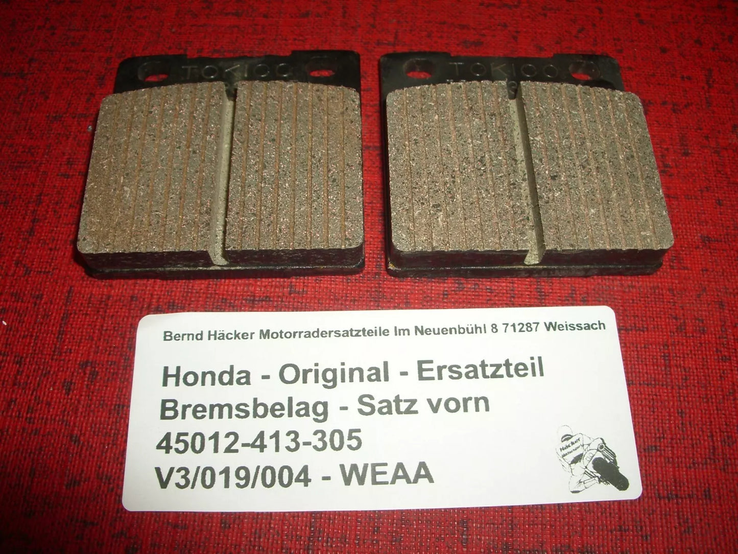 Original Bremsbeläge _ Bremsbelag - Satz _ vorn _ CB 250 N _ CB 400 ND _ FA 045