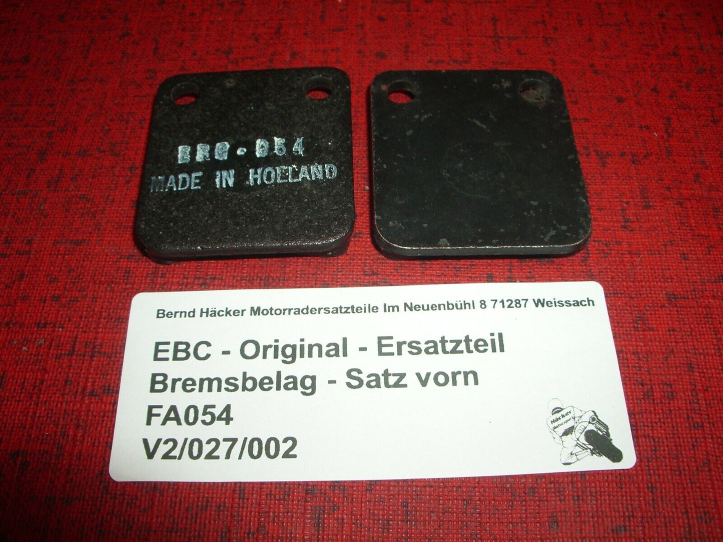 Bremsbelag _ Bremsbeläge _ Satz _ hinten _ Kawasaki _KLX 125 D _ EBC FA 054