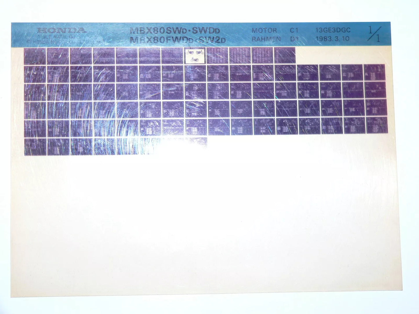 Microfich _ Ersatzteilliste _ MBX 80 SW SWD _MBX80 FWD _ HC04 _ Bj 1983