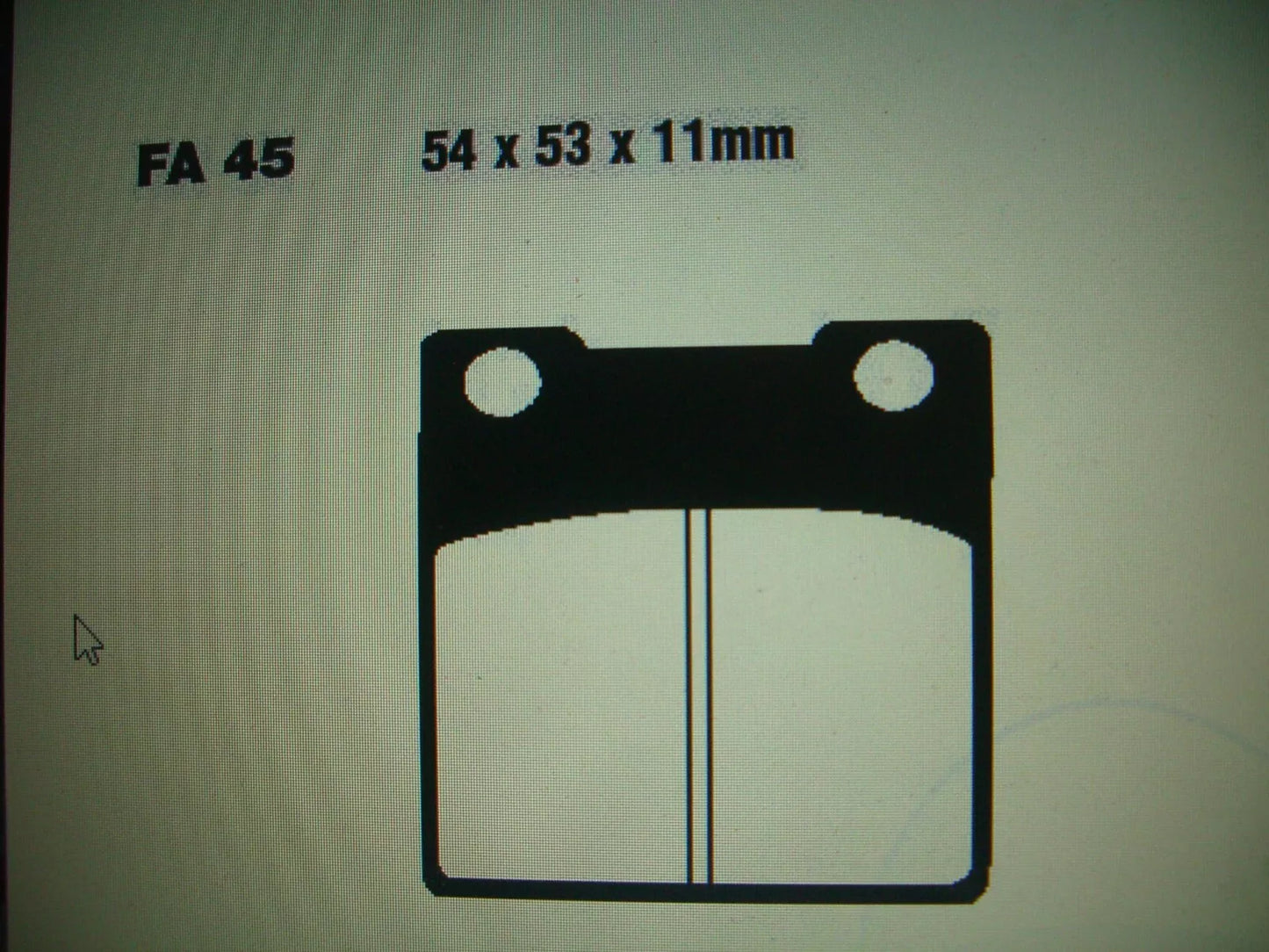 Original Bremsbeläge _ Bremsbelag - Satz _ vorn _ CB 650 _ CB 650 C _ FA 045