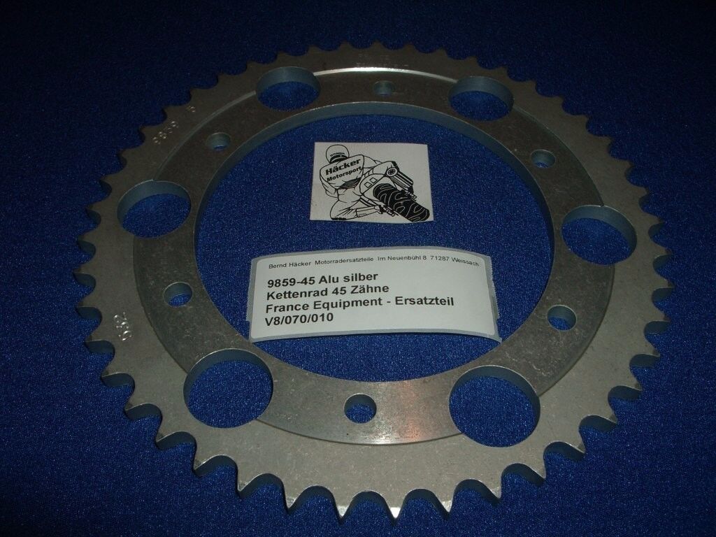 Alu Kettenrad REAR SPROCKET France Equipment Silber 532 45Z ZX 10