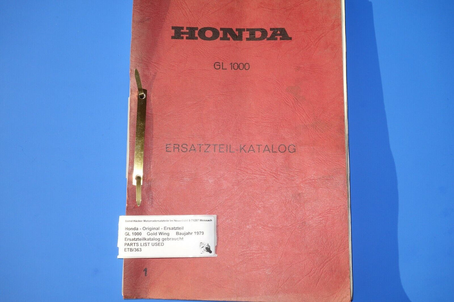 Ersatzteilkatalog Teileliste PARTSLIST GL 1000 Gold Wing Bj. 1979