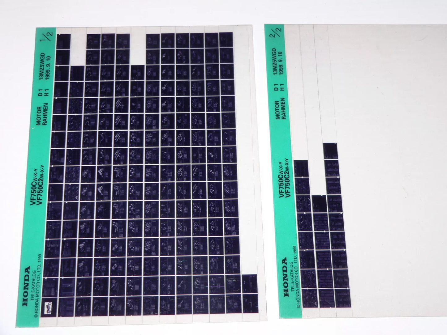 Microfich spare parts list _ VF 750 C _ VF750 C2 _ RC43 _ Year of manufacture 1998 - 2000