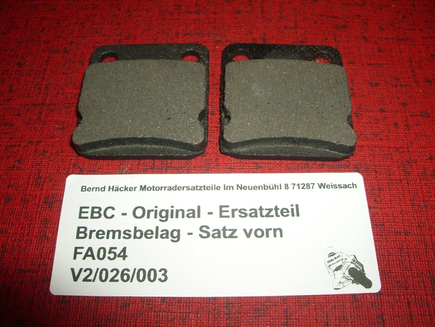 Bremsbelag _ Bremsbeläge _ Satz _ hinten _ Kawasaki _KLX 125 C _ EBC FA 054