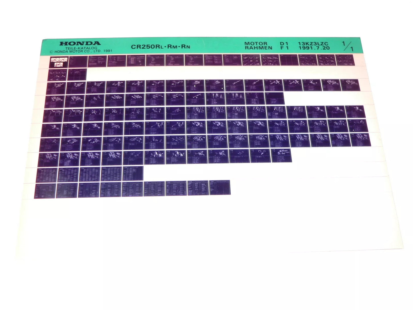Microfich _ Ersatzteilliste _ CR 250 R _ CR250 R _ ME03 _ Baujahr 1990 - 1992