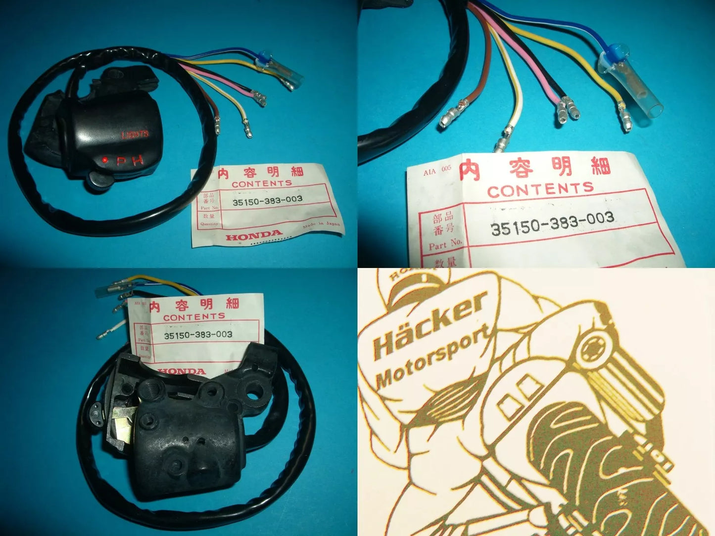 Handlebar switch _ SWITCH, STARTER RIGHT _ CB 125 J _ Bj 1975-1979 _ 35150-383-003