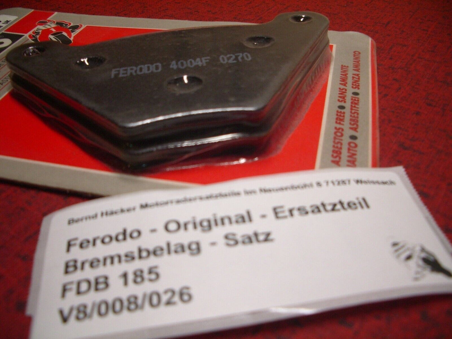 Bremsbeläge hinten Harley Davidson _ FXE Super Glide 1340 ccm _ FDB 185