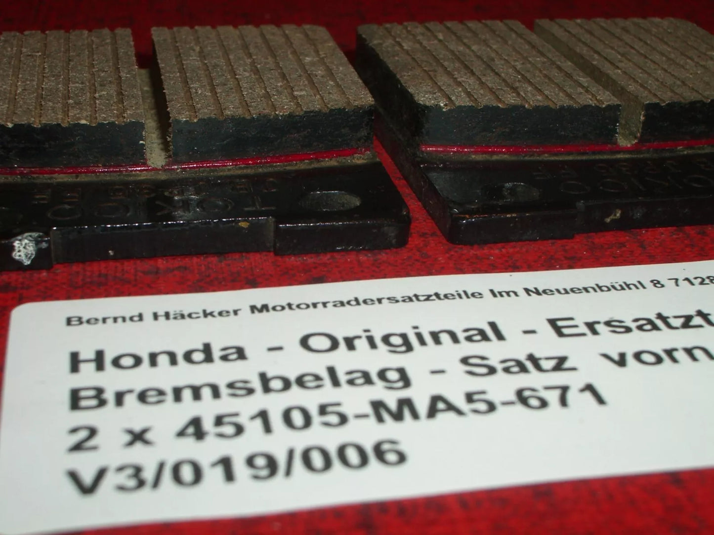 Original Bremsbeläge _ Bremsbelag - Satz _ vorn _ CB 650 _ CB 650 C _ FA 045