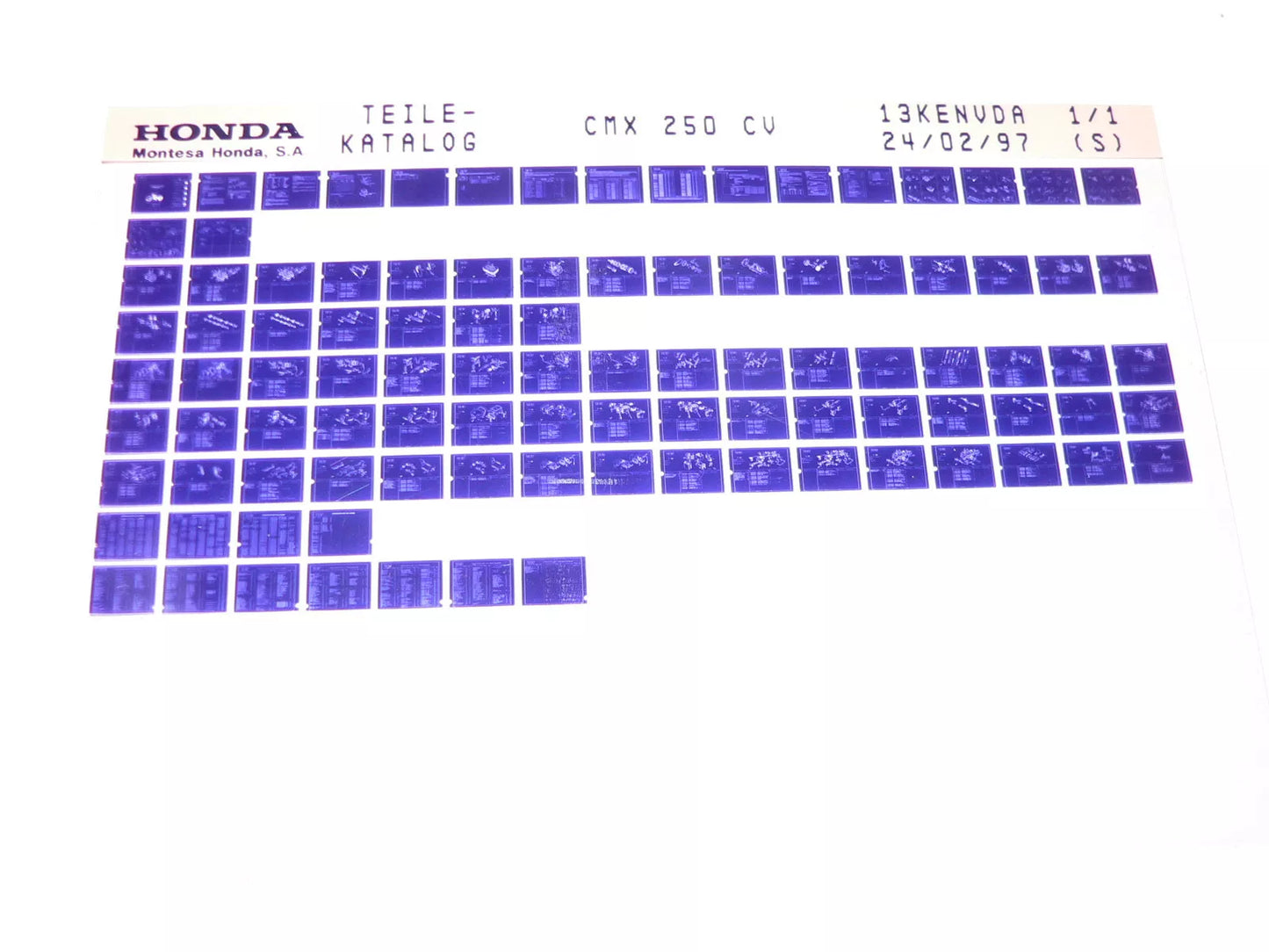 Microfich spare parts list _ CMX 250 C _ CMX250 C _ MC32 _ Year of manufacture 1997