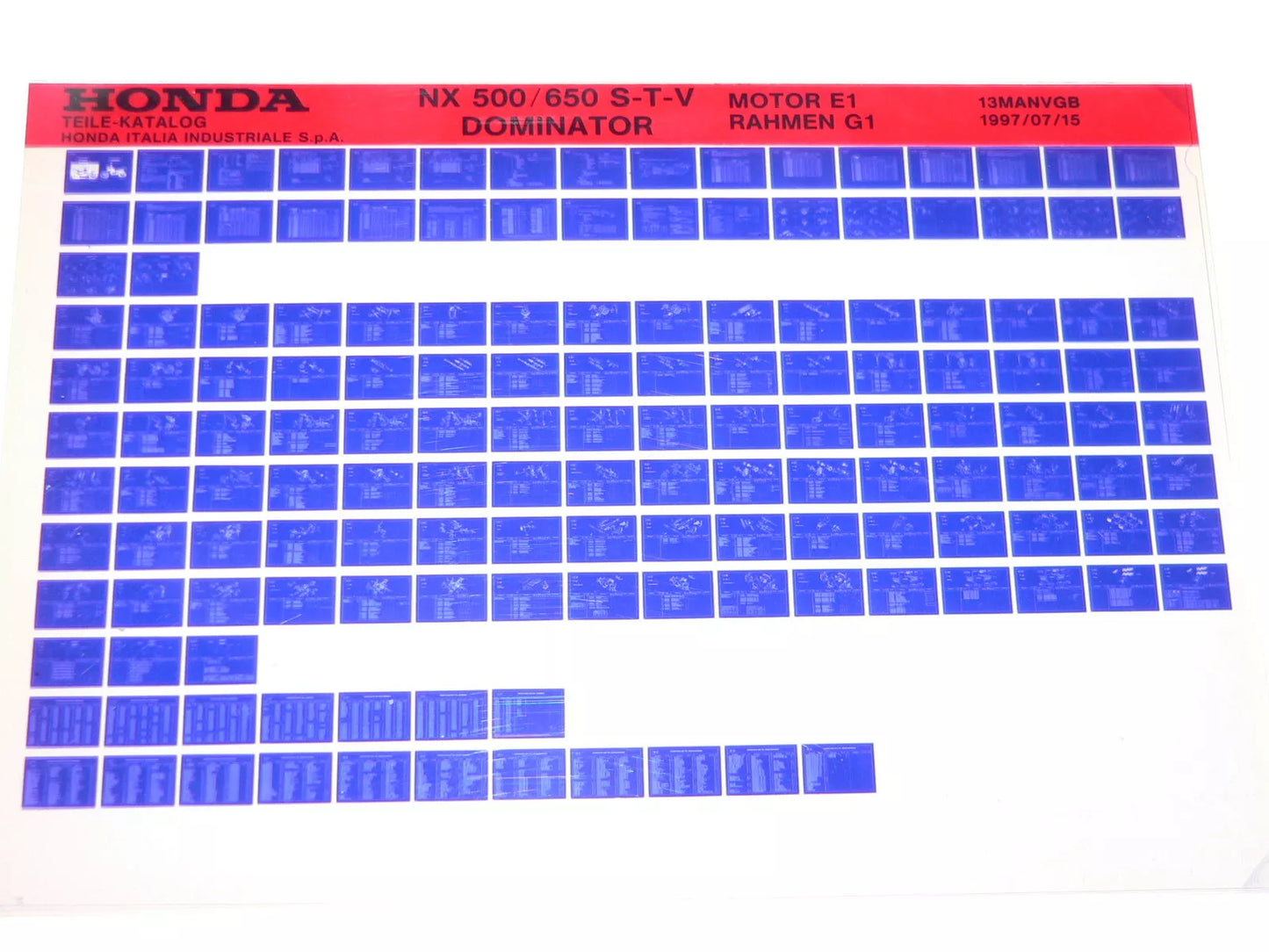 Microfich spare parts list _ NX 650 _ NX650 _ Dominator _ RD08 _ Year 1995 - 1997