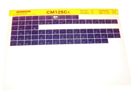 Microfich spare parts list _ CM 125 C _ CM125 C _ JC05 _ Year of manufacture 1982