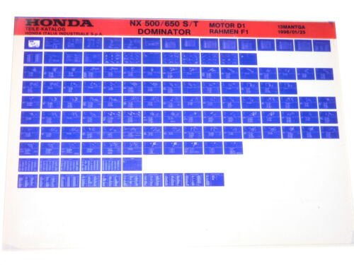 Microfich spare parts list _ NX 650 _ NX650 _ Dominator _ RD08 _ Year 1995 - 1996