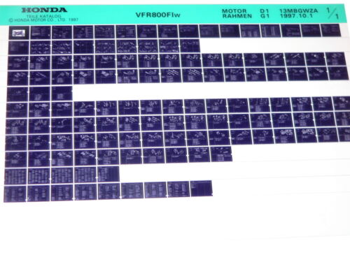 Microfich spare parts list _ VFR 800 FI _ VFR800 FI_ RC46 _ Year of manufacture 1998