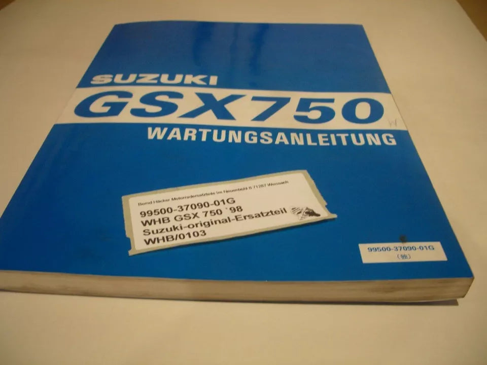 WERKSTATTHANDBUCH _ DEUTSCH _ original _ SUZUKI_ GSX 750 _ Baujahr 1998