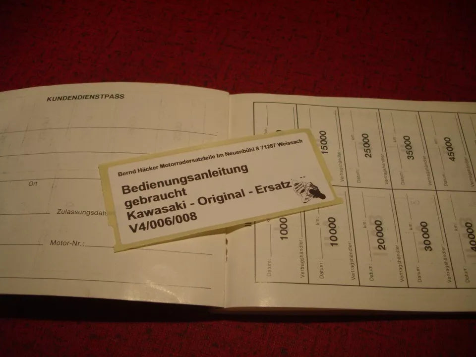Fahrerhandbuch Kawasaki Z 550 GP Z550 GP Baujahr 1982