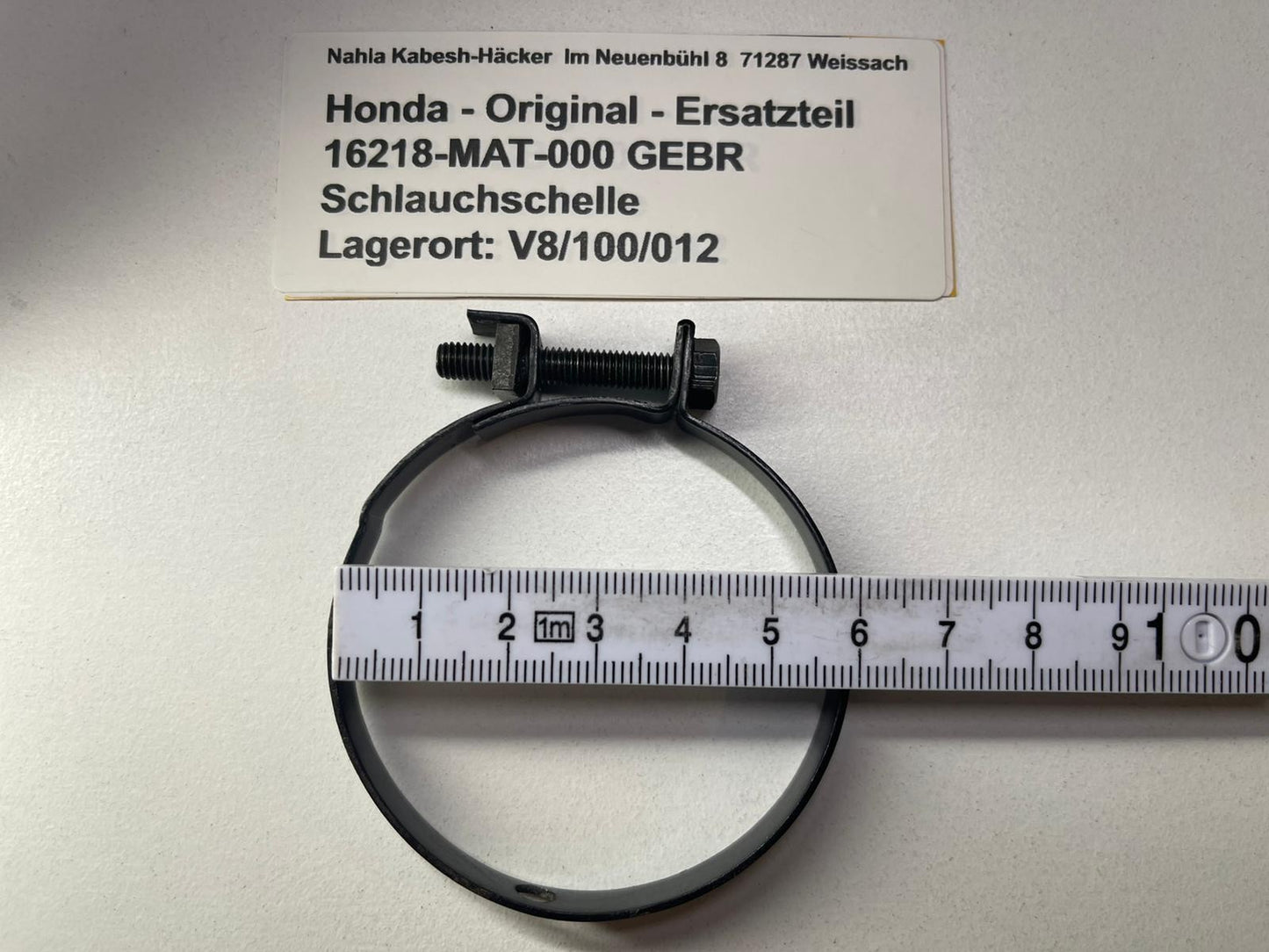Schlauchklemme VTR1000F XL1000V  Bj. 1997 - 2009 Original Honda 16218-MAT-000