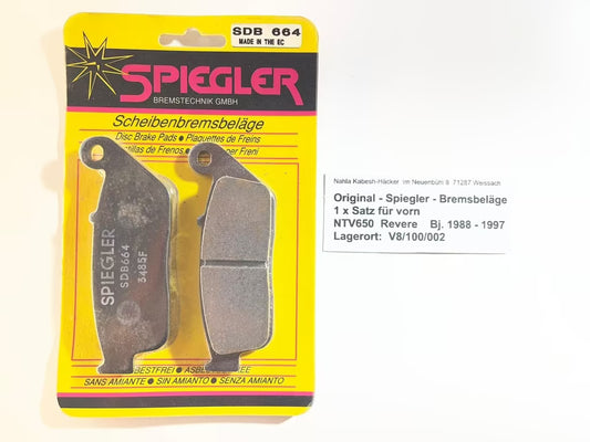 1 x Satz Bremsbeläge vorn NTV650 NTV 650 Revere Bj. 1988 – 1997 Spiegler neu