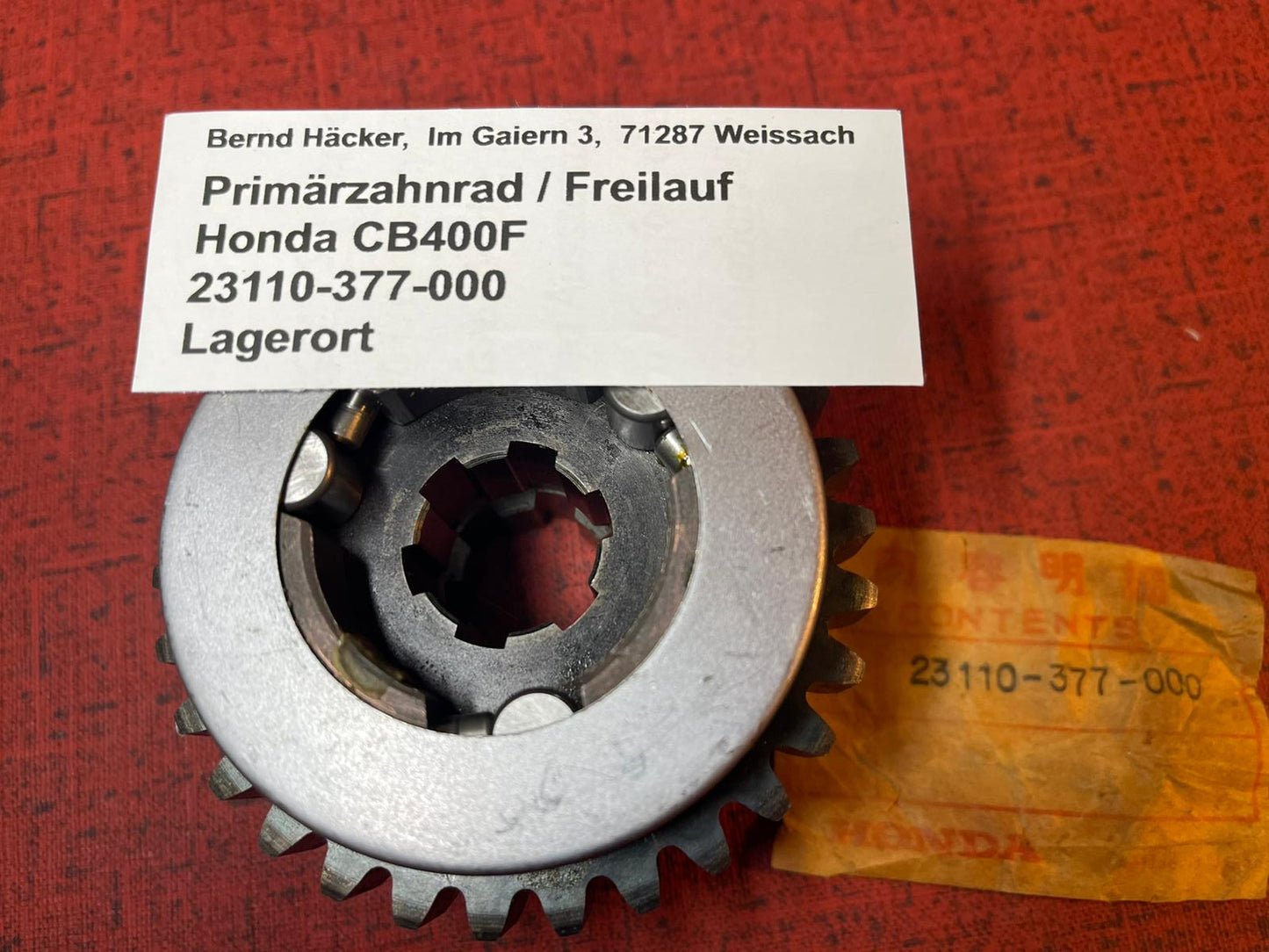 Primärzahnrad - Freilauf CB400F Honda - 23110-377-000