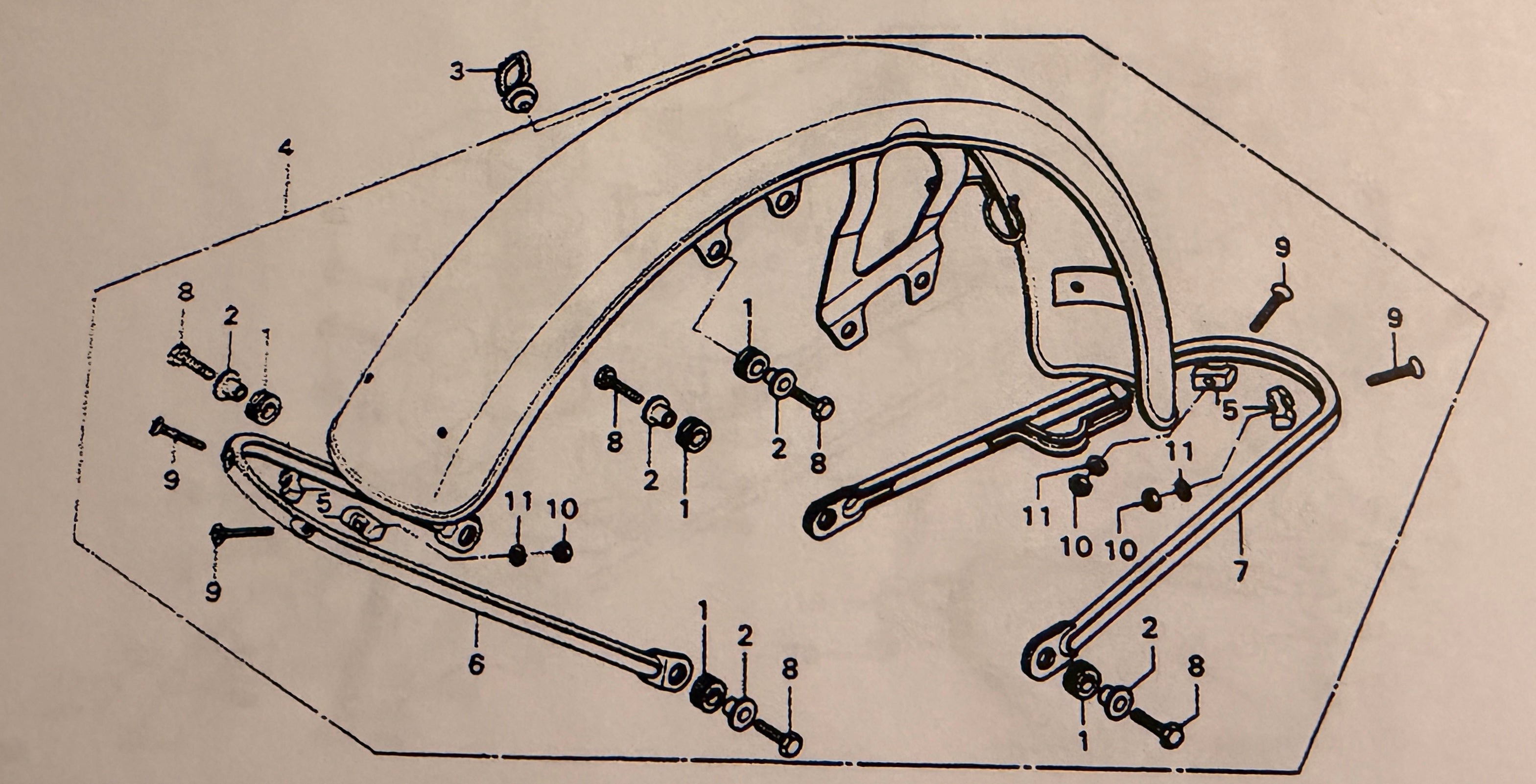 Schrauben Set für Kotflügelbügel vorne und hinten für CB550 K Four 1976