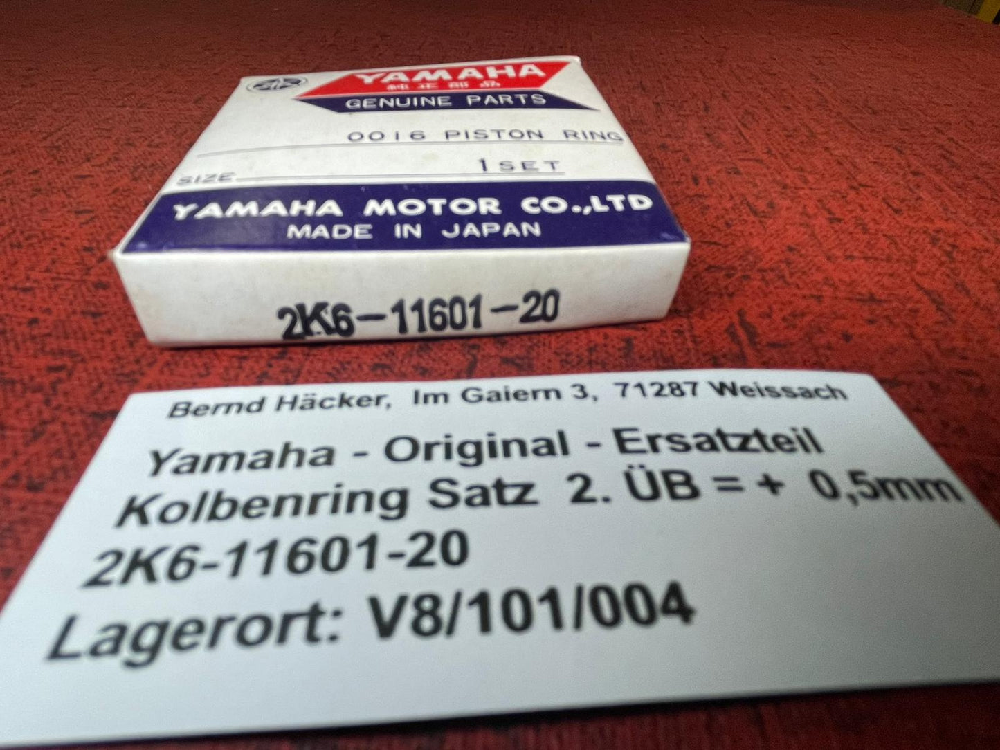 Kolbenring Satz 2.ÜB YZ125 YZ 125 Bj. 1978  Yamaha 2K6-11601-20 NOS neu