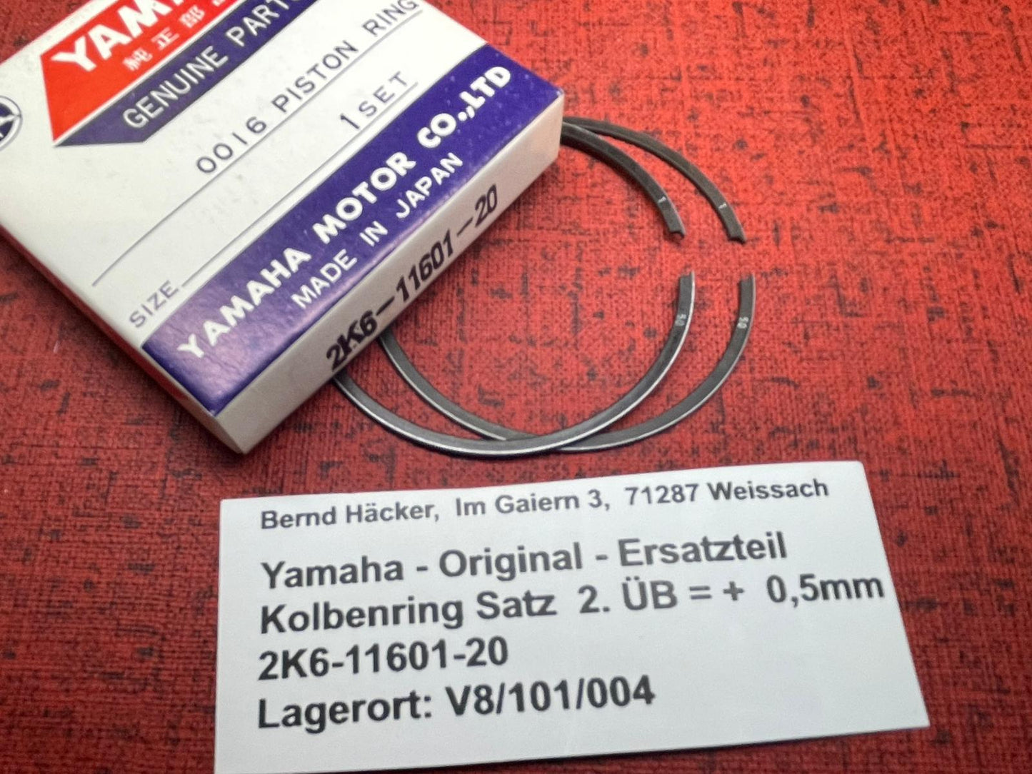 Kolbenring Satz 2.ÜB YZ125 YZ 125 Bj. 1978  Yamaha 2K6-11601-20 NOS neu