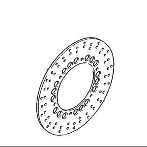 2KT-25831-00 DISC, BRAKE RIGHT / BREMSSCHEIBE RECHTS / YAMAHA / GEBRAUCHT / USED