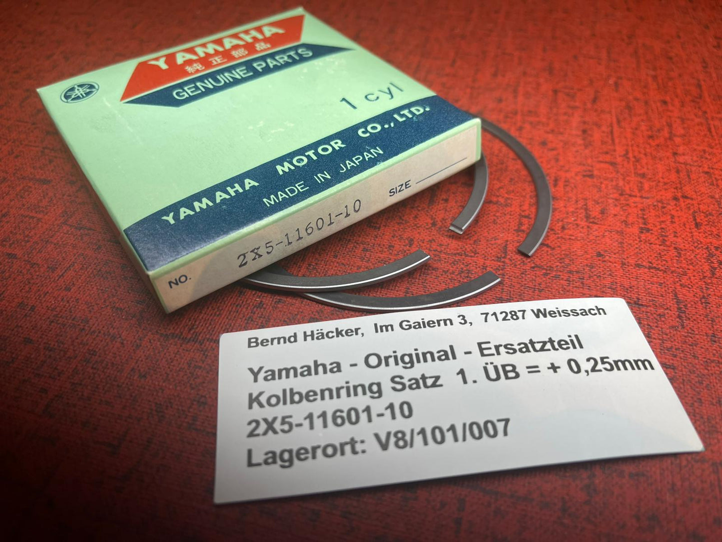 Kolbenring Satz 1.ÜB YZ400 YZ 400 Bj. 1979  Yamaha 2X5-11601-10 NOS neu