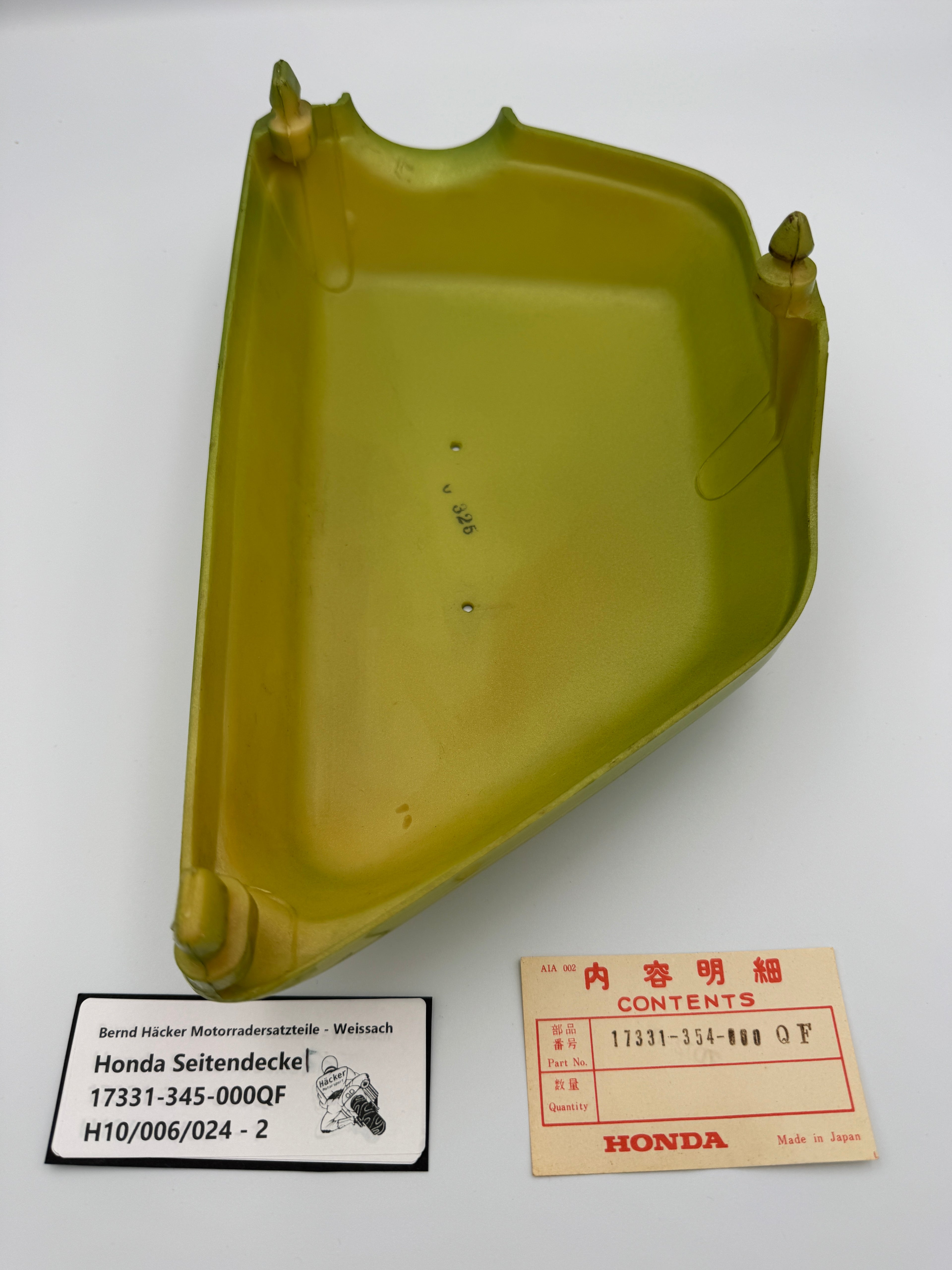 Honda Seitendeckel links 17331-354-000QF gruen CB200