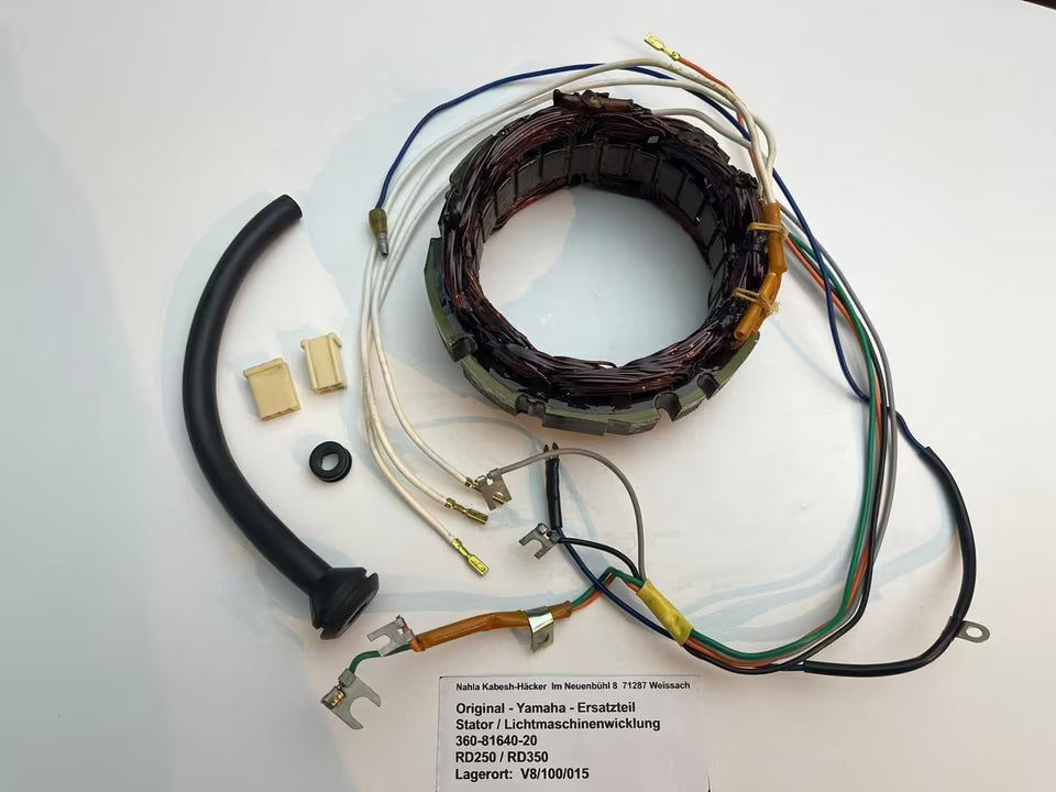 Original Yamaha Stator Lichtmaschine 360-81640-20 | RD 250 350 DS7 R5 (1970-1975) – New Old Stock