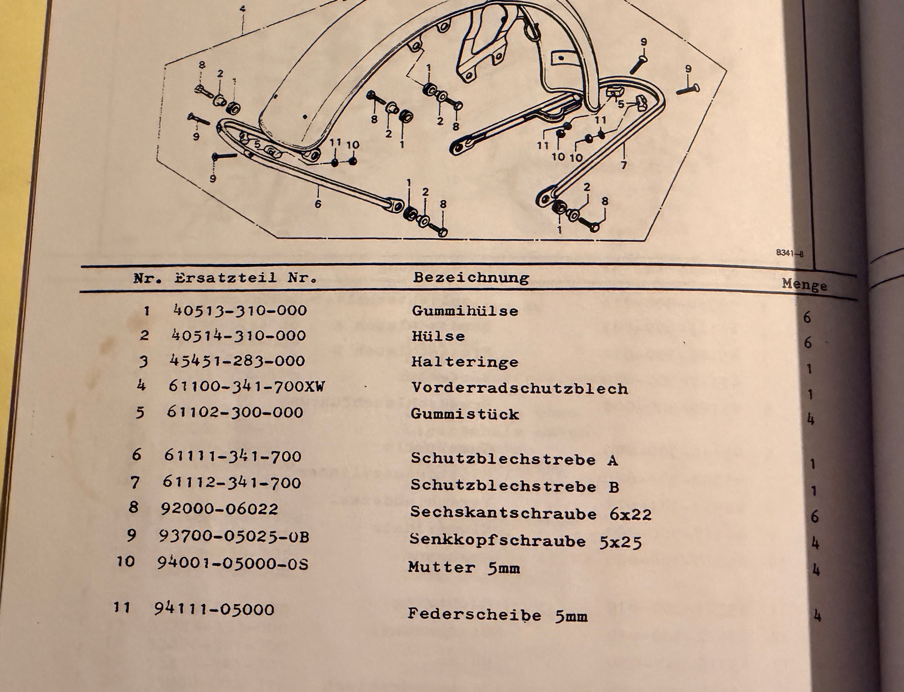 Schrauben Set für Kotflügelbügel vorne und hinten für CB550 K Four 1976