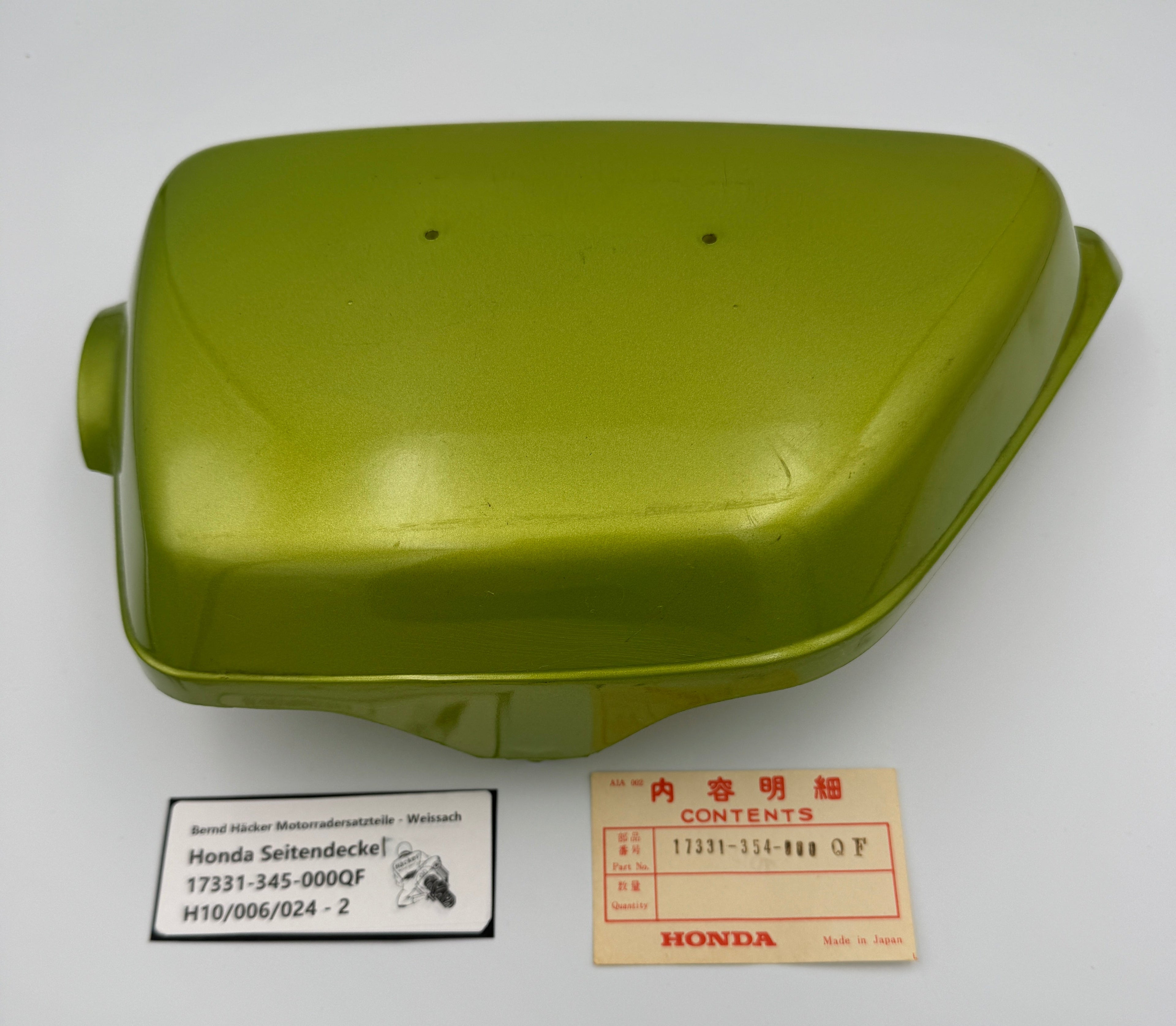 Honda Seitendeckel links 17331-354-000QF gruen CB200