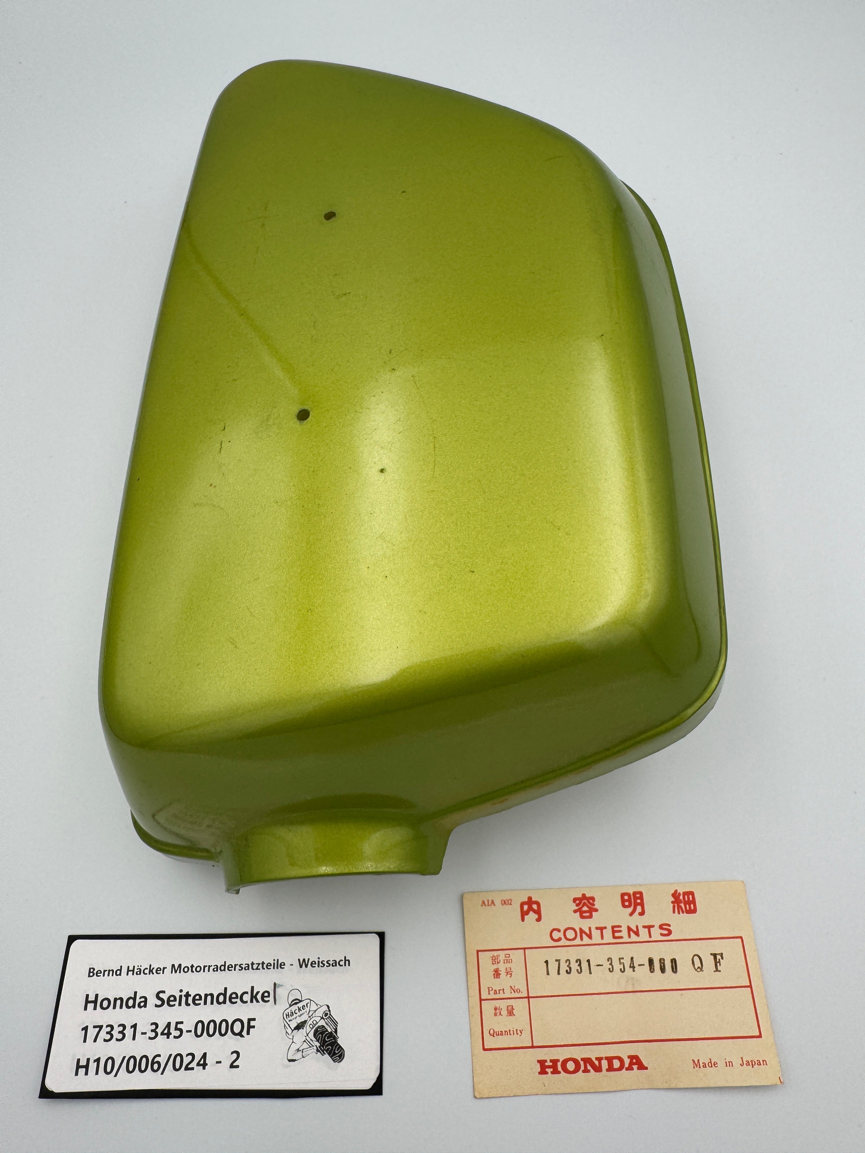Honda Seitendeckel links 17331-354-000QF gruen CB200
