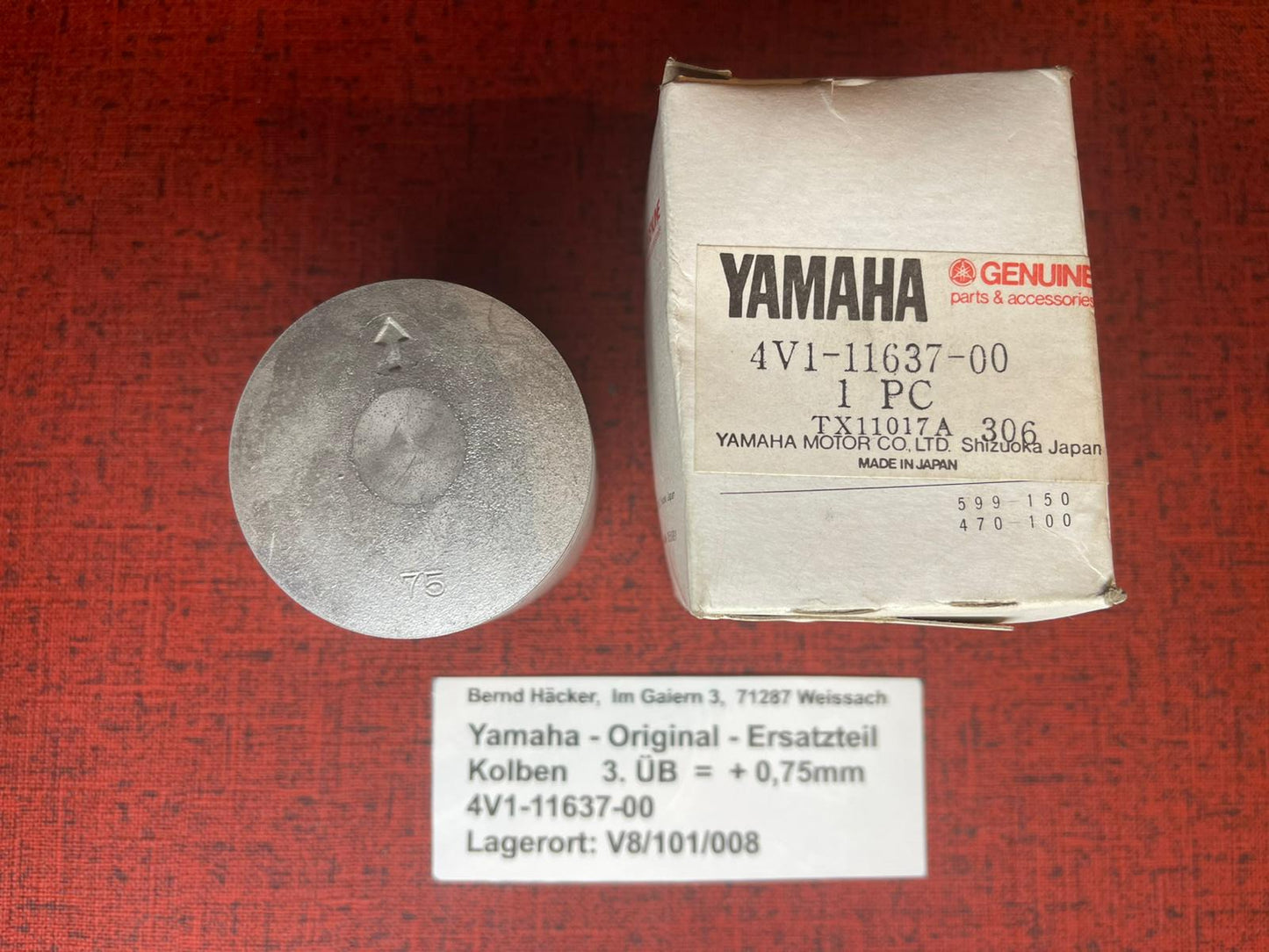 KOLBEN 3.ÜB YZ80 YZ 80 Bj. 1981  Yamaha 4V1-11637-00 NOS neu
