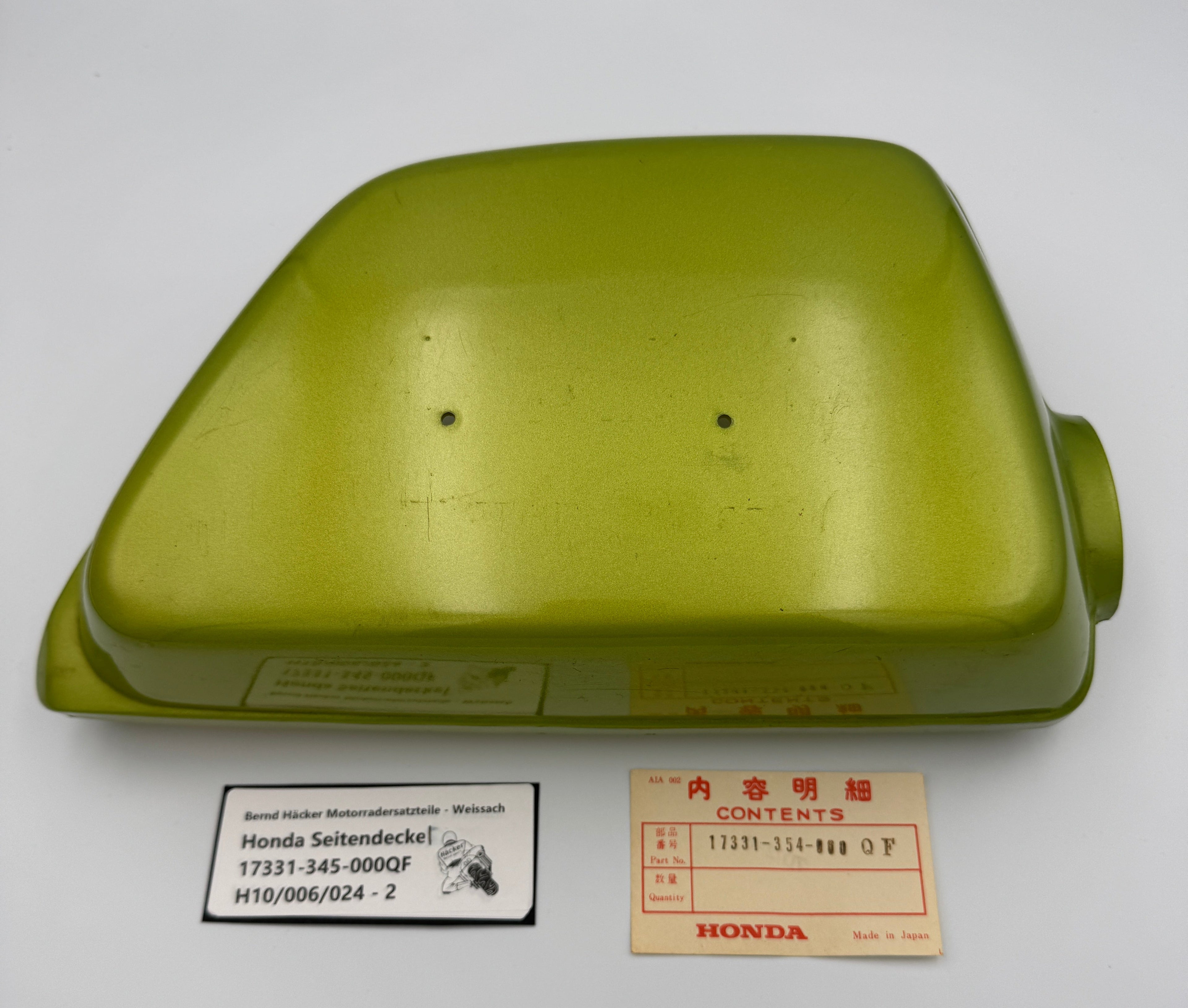 Honda Seitendeckel links 17331-354-000QF gruen CB200