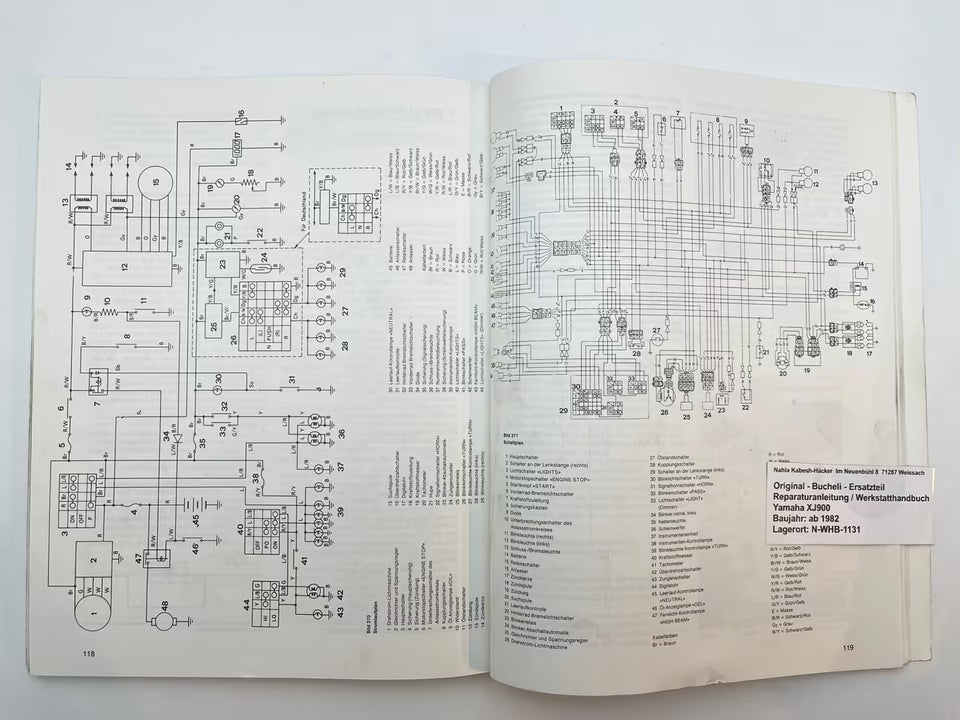WORKSHOP MANUAL _ GERMAN _ original _ SUZUKI_ GSX 750 _ year of manufacture 1998