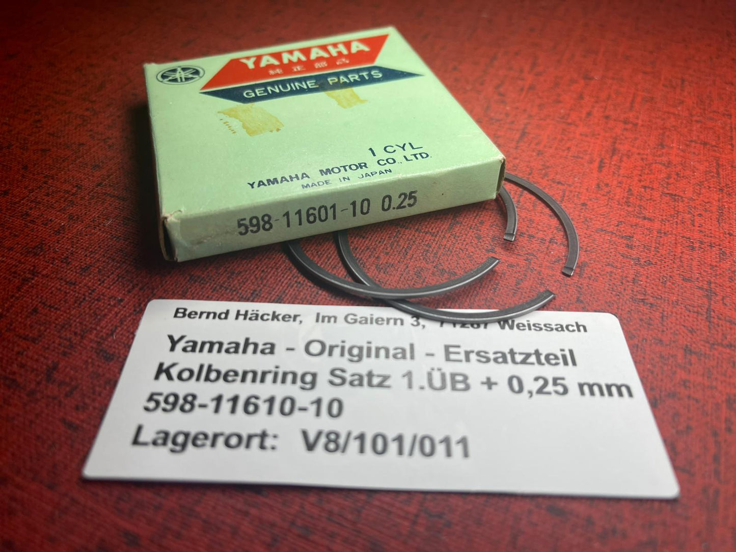 Kolbenring Satz 1.ÜB YZ80 YZ 80 Bj. 1976 - 1980 598-11601-10 NOS neu