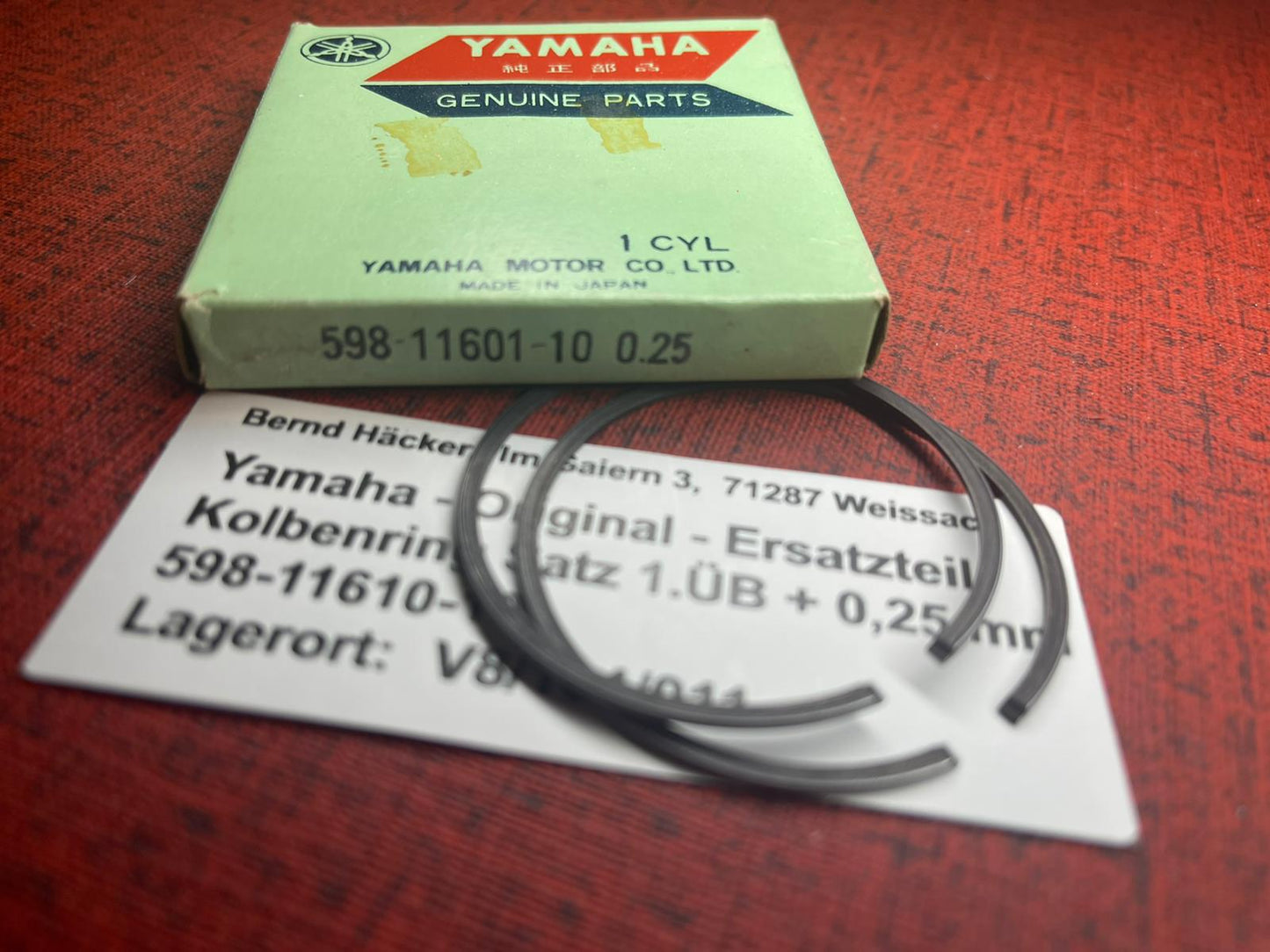 Kolbenring Satz 1.ÜB YZ80 YZ 80 Bj. 1976 - 1980 598-11601-10 NOS neu