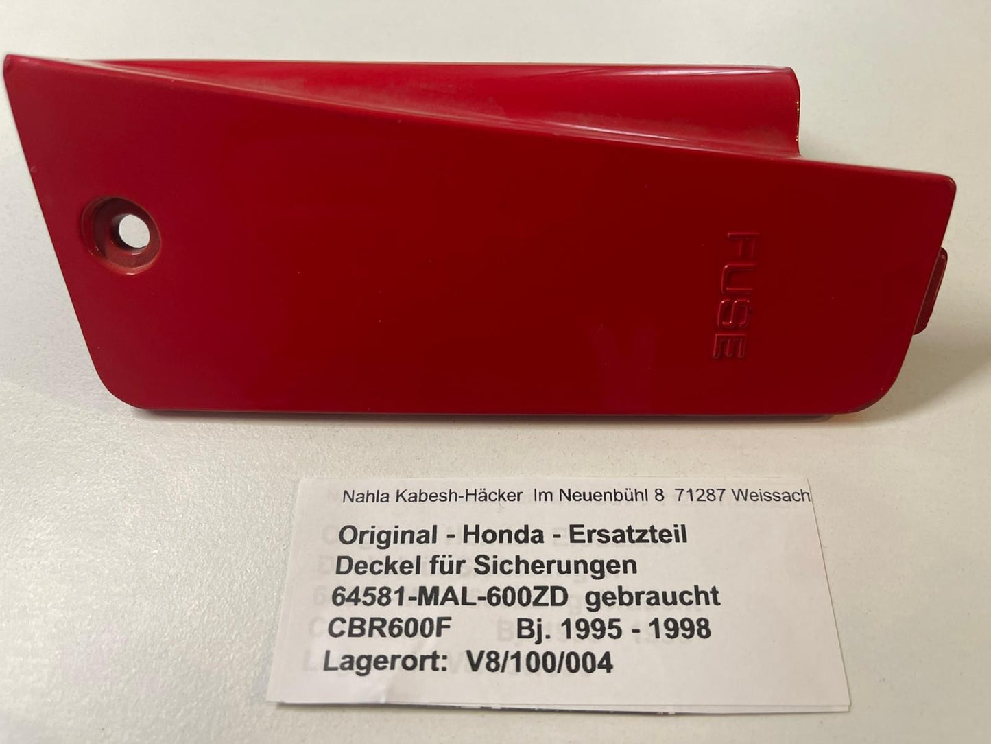 Abdeckung Sicherungen CBR600F Original Honda 64581-MAL-600ZD