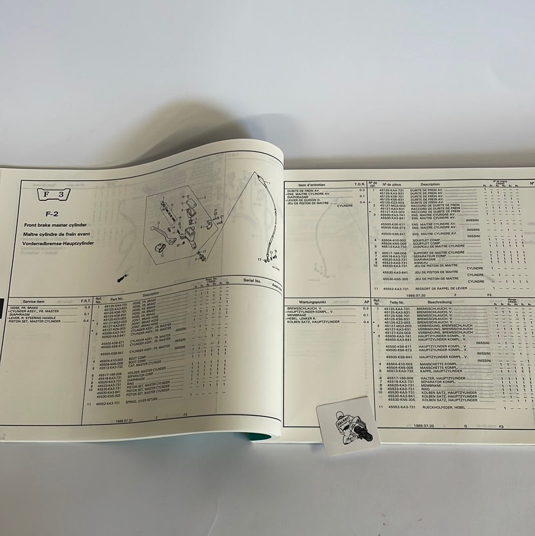 Teile Katalog CR500 RE / RF / RG / RH RJ / RK _ 13KA-E27