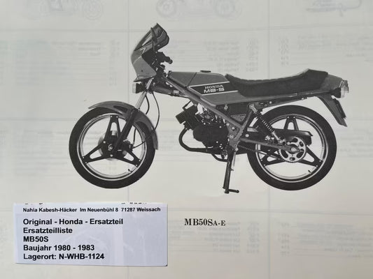 Ersatzteilkatalog MB50S MB 50 S Baujahr 1980 - 1983 Honda Ersatzteilliste