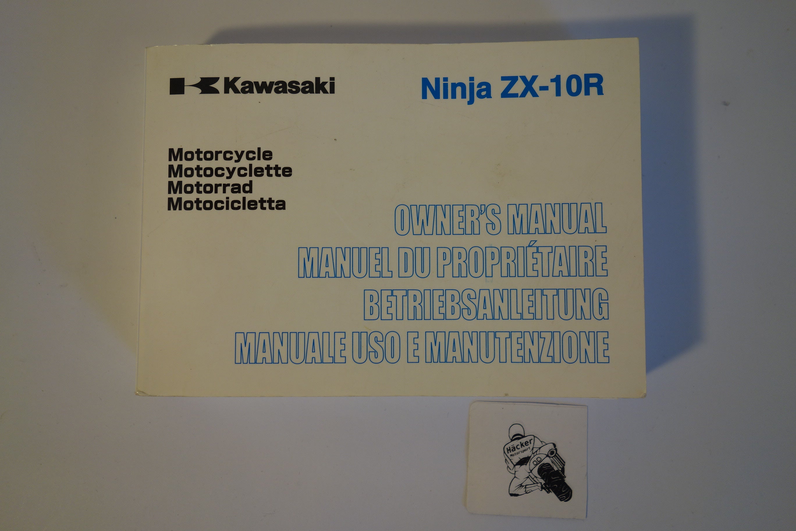 FAHRERHANDBUCH KAWASAKI ZX-10R BETRIEBSANLEITUNG NEU 99976-1151