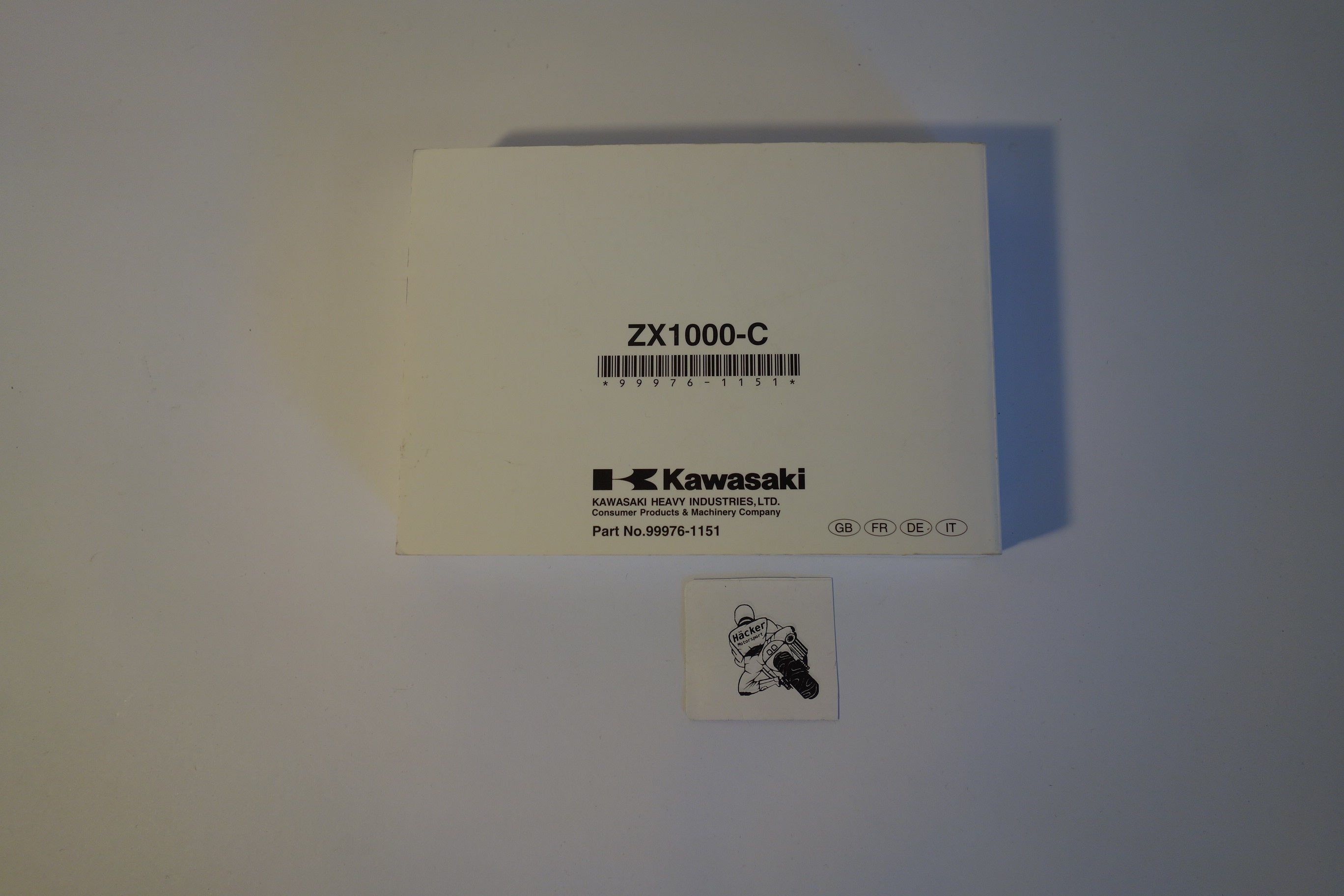 FAHRERHANDBUCH KAWASAKI ZX-10R BETRIEBSANLEITUNG NEU 99976-1151