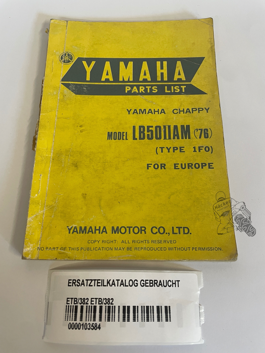 Yamaha LB50IIAM Type 1F0 Spare Parts Catalog Parts List