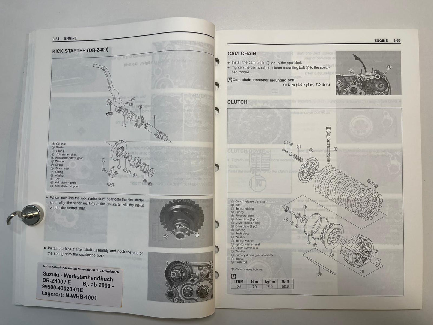 Werkstatthandbuch Suzuki DR-Z400  Bj. ab 2000 -
