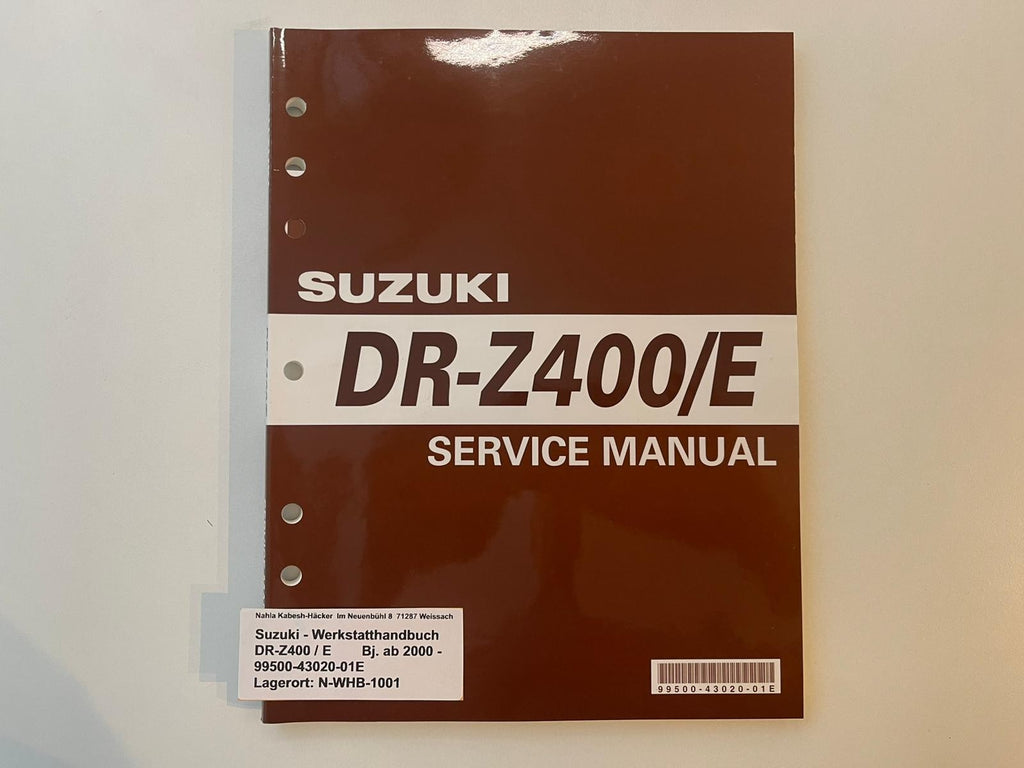 Werkstatthandbuch Suzuki DR-Z400  Bj. ab 2000 -