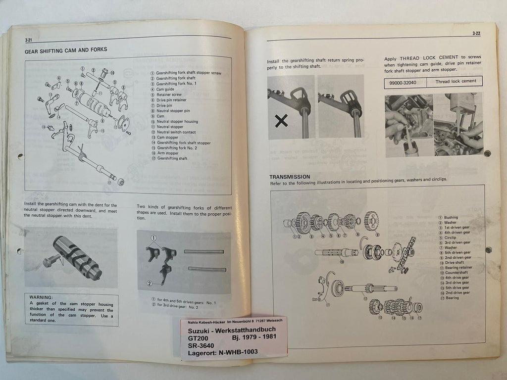 Werkstatthandbuch Suzuki GT200 GT 200 Bj. 1979 - 1981